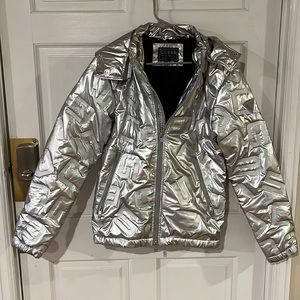 Mens Medium Silver Guess Jacket